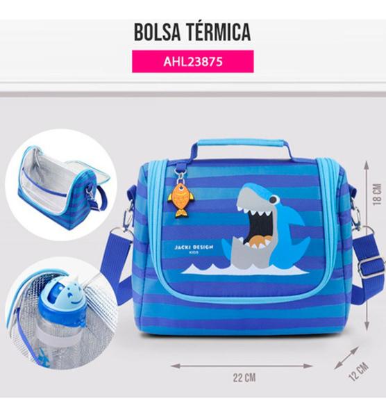 Imagem de Kit Lancheira Mochila Térmic Infantil Escola Marmita Garrafa