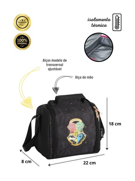 Imagem de Kit Lancheira Térmica+Garrafa Harry Potter Premium Oficial