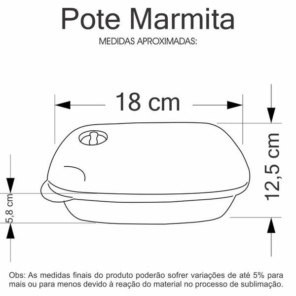 Imagem de Kit Lancheira Térmica + Pote Marmita + Squeeze de Alumínio  ISOPRENE  Professora Corações