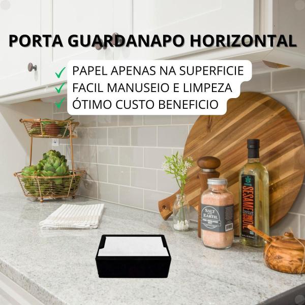 Imagem de Kit Lanchonete Com 10 Porta Guardanapo Preto + Papel