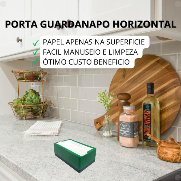 Imagem de Kit Lanchonete Com 10 Porta Guardanapo Verde + Papel