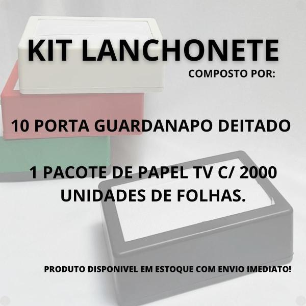 Imagem de Kit Lanchonete Com 10 Porta Guardanapo Verde + Papel