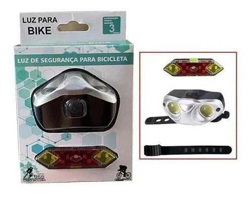 Imagem de Kit Lanterna E Farol Bicicleta Luz Ultra Led A Prova D'água