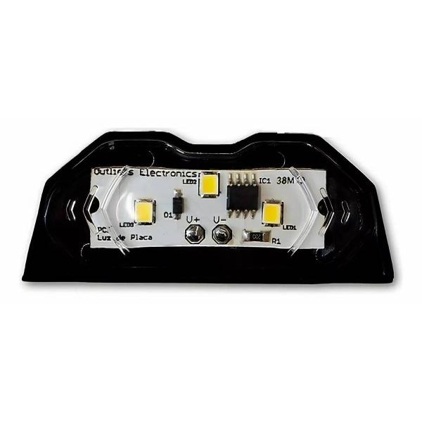 Imagem de Kit Lanterna Led Cristal P/ Carretinha + 2 Luz De Placa 12v