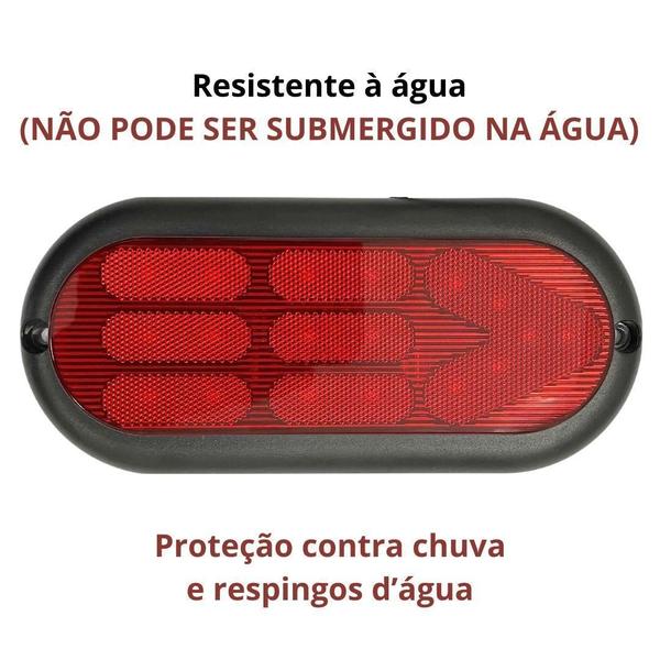 Imagem de Kit Lanterna Traseira Carretinha Led Vermelha + Luz De Placa