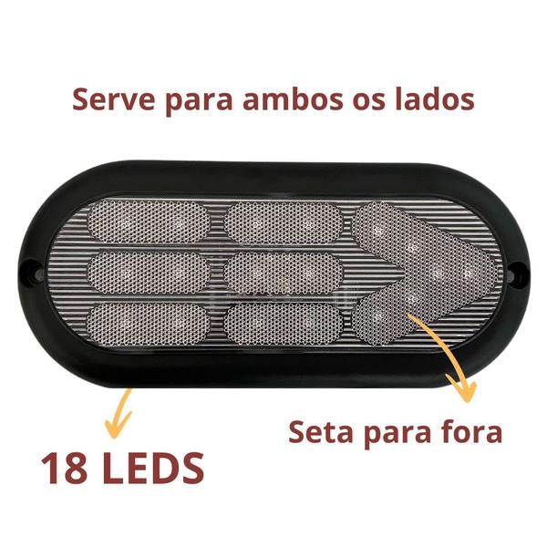 Imagem de Kit Lanterna Traseira Carretinha Leds Cristal + Luz de Placa