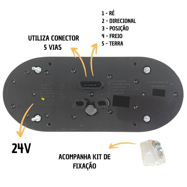 Imagem de Kit Lanterna Traseira LED 24V Carreta Randon Módulo R RED