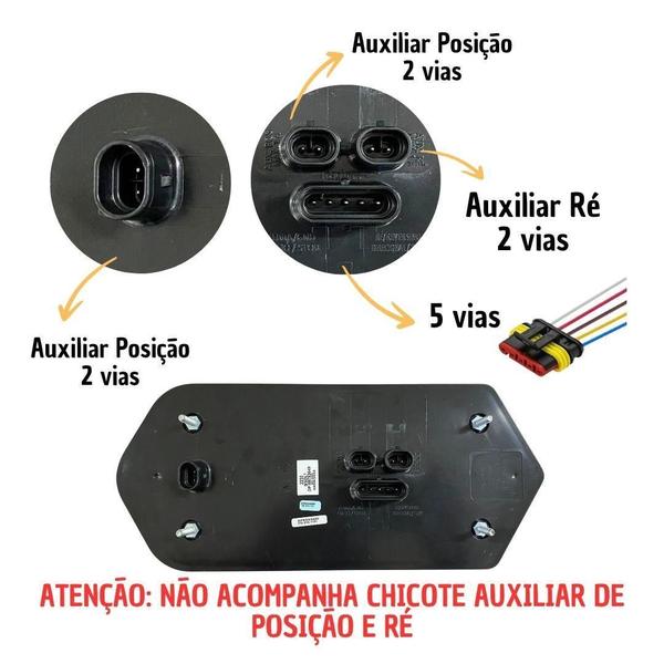 Imagem de Kit Lanterna Traseira Turn Led Sequencial Bivolt + Chicotes