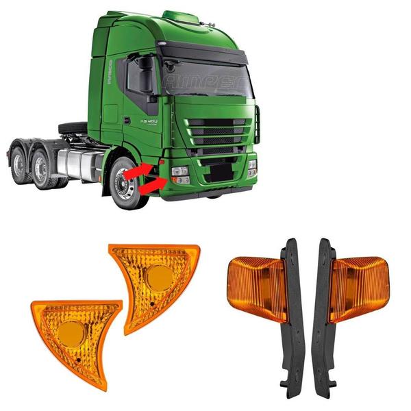 Imagem de Kit Lanternas Pisca Seta Compatível Iveco Stralis Amarelas