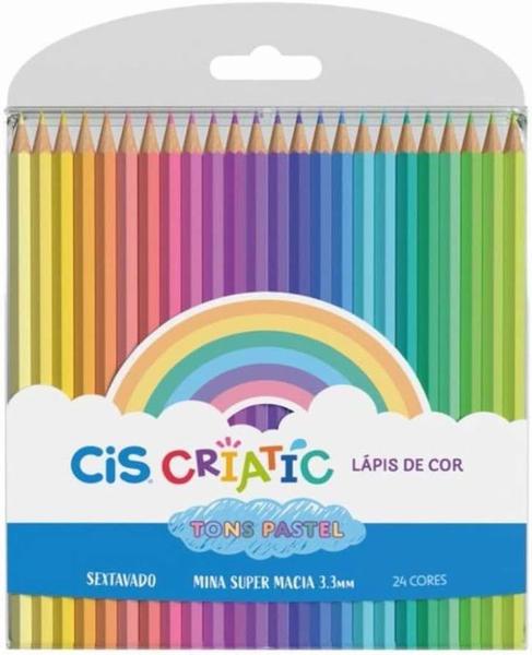 Imagem de Kit Lápis 24 Cores Pastel + Marca Texto Lumini Ex Slim