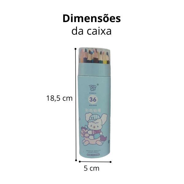 Imagem de Kit Lápis 36 Cores Infantil Qualidade Profissional Escolar