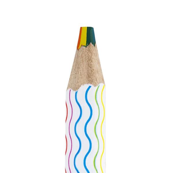 Imagem de KIT Lápis de Cor de Madeira Jumbo Rainbow Sextavado BRW