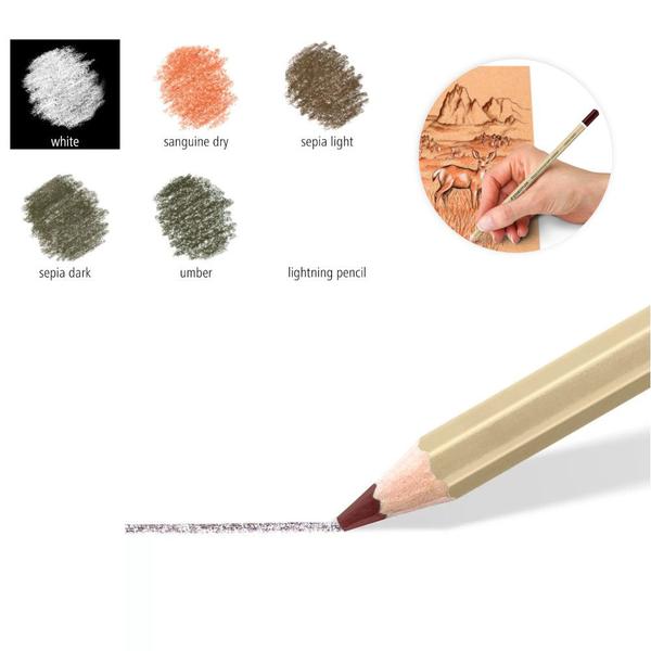 Imagem de Kit Lápis Staedtler Mars Lumograph Pastel 6 Peças