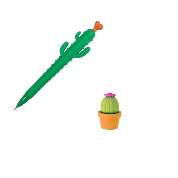 Imagem de Kit Lapiseira + Borracha Cactus - Tilibra