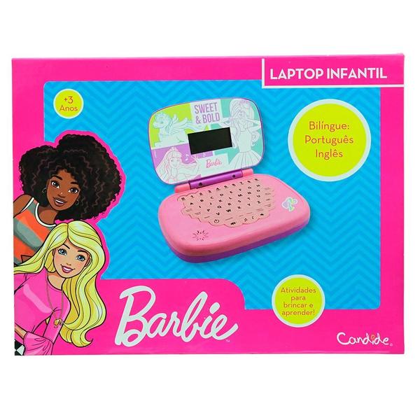 Kit Laptop Infantil Educativo Candide Barbie Bilíngue + 1 Fidget Spinner Sortido Imagem de Kit Laptop Infantil Educativo Candide Barbie Bilíngue + 1 Fidget Spinner Sortido