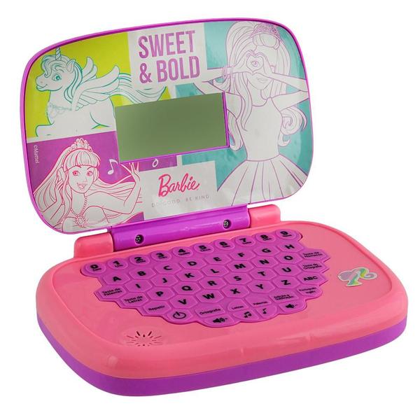 Kit Laptop Infantil Educativo Candide Barbie Bilíngue + 1 Fidget Spinner Sortido Imagem de Kit Laptop Infantil Educativo Candide Barbie Bilíngue + 1 Fidget Spinner Sortido