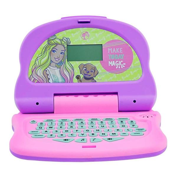 Kit Laptop Infantil Educativo Candide Barbie Charm Tech Bilíngue + 1 Fidget Spinner Sortido Imagem de Kit Laptop Infantil Educativo Candide Barbie Charm Tech Bilíngue + 1 Fidget Spinner Sortido