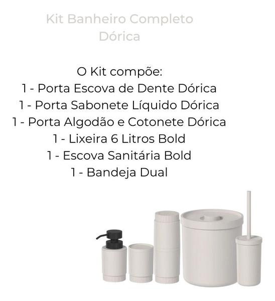 Imagem de Kit Lavabo 5 Peças Pia Banheiro Completo Dorica Ou Bege