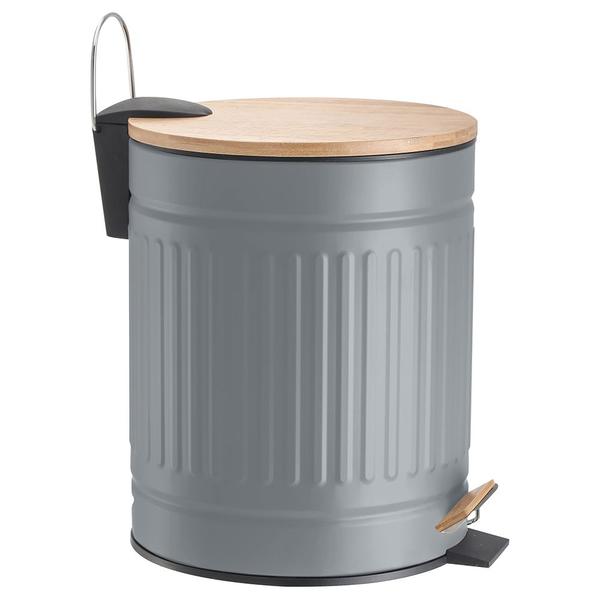 Kit Lavabo Banheiro Bambu Lixeira 5 Litros Pedal E Escova Sanitária - PGB Imagem de Kit Lavabo Banheiro Bambu Lixeira 5 Litros Pedal E Escova Sanitária