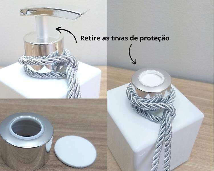Kit Lavabo Difusor Porta Sabonete Bandeja Espelhada Luxo - Luiggi Presentes Imagem de Kit Lavabo Difusor Porta Sabonete Bandeja Espelhada Luxo