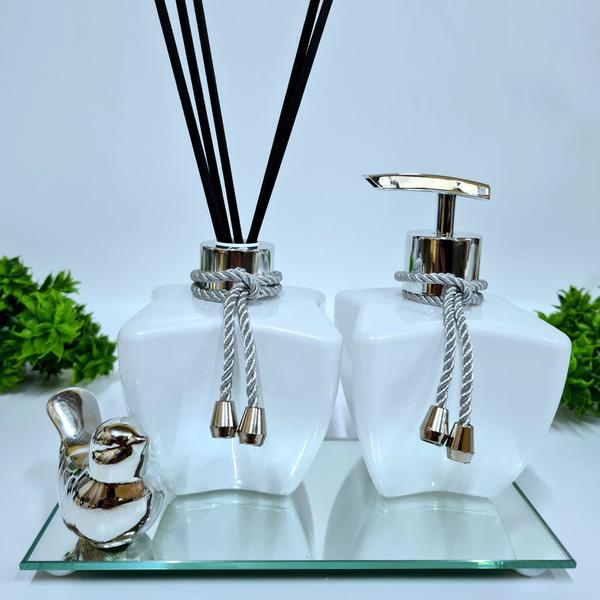Kit Lavabo, Saboneteira, Difusor E Acessórios ( Estrela) - R&A Imagem de Kit Lavabo, Saboneteira, Difusor E Acessórios ( Estrela)
