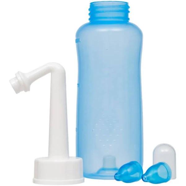 Imagem de Kit Lavador Nasal Buba Valvula de Fluxo 2 Bicos BPA Free 300ml