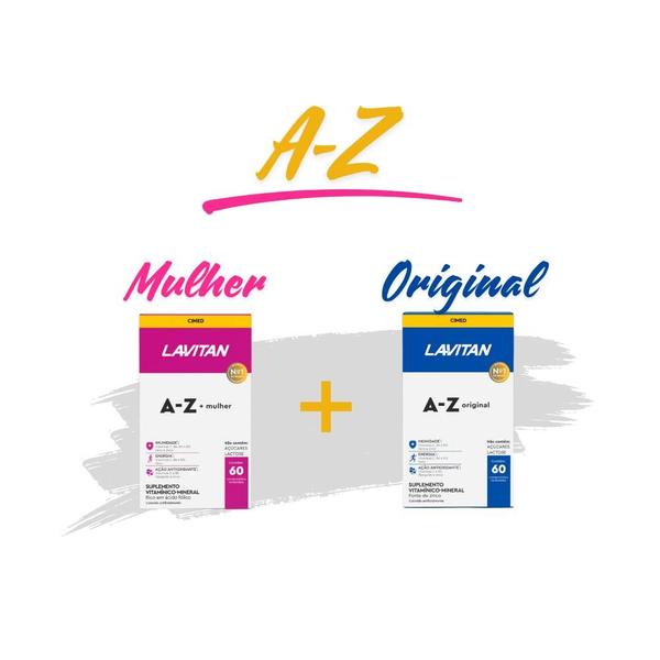 Imagem de Kit Lavitan 1 A-Z Mulher + 1 A-Z Original - 60 Cpr - Cimed