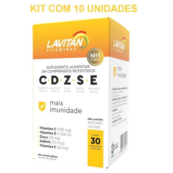 Imagem de Kit Lavitan C.D.Z.S.E Com 10 Unidades De 30 Comprimidos Revestidos Cada