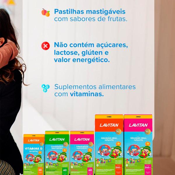 Imagem de Kit Lavitan Cabelos e Unhas A-Z Mulher Vitamina Infantil Multivitaminico Familhão Cimed