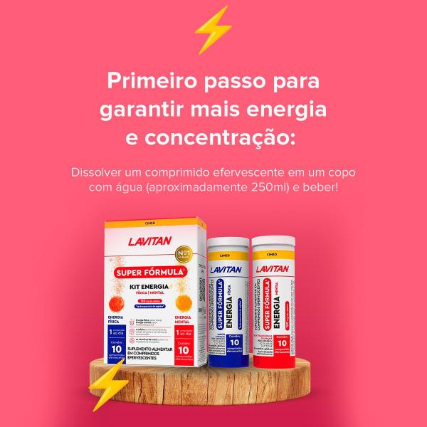 Imagem de Kit Lavitan Energia Física e Mental Suplemento Multivitamínico Vitamina C Zinco 20cp Cimed