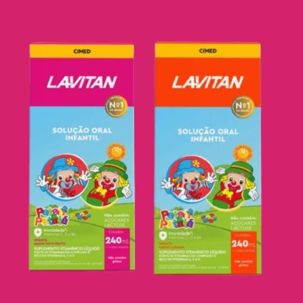 Imagem de Kit Lavitan Kids Laranja +Tutti-Frutti 240ml - Cimed