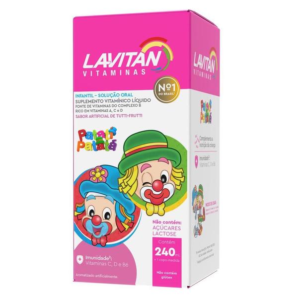 Imagem de Kit Lavitan Kids Patati Patatá - Liquido - Sabor Laranja e Tutti Frutti 240ML Cada