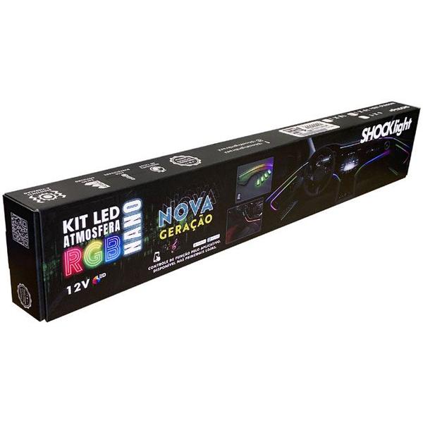 Imagem de Kit Led Atmosfera Nano Rgb Painel Neon 10x1 12v Shocklight