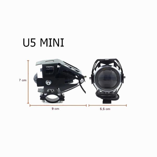 Imagem de Kit Led Farol de Milha U5 Mini Moto Honda VT 600C Shadow 2000 2001 2002 2003 2004 2006