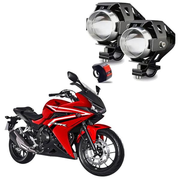 Imagem de Kit Led Farol Milha Moto Honda CB500R 2017 2018 2019 U5