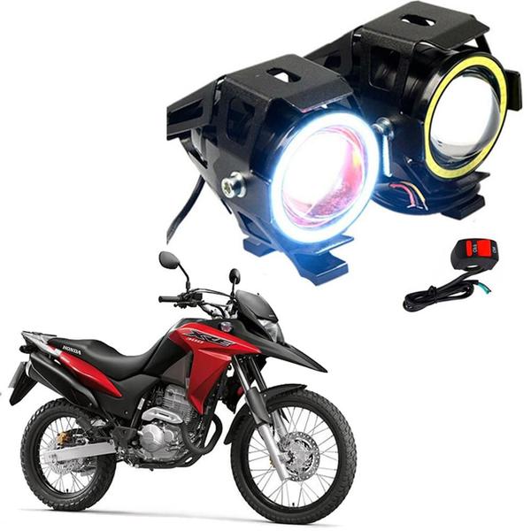 Imagem de Kit Led Farol Milha Moto Honda XRE 300 ABS 2010 2011 2012 2013 Angel Eye U7