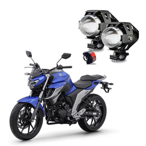 Imagem de Kit Led Farol Milha U5 Mini para Moto Fazer 250 2006 2007 2008 2009 2010 2011 2012 2013