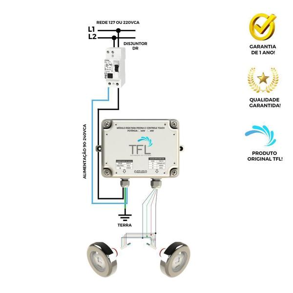 Imagem de Kit Led Pisicina - Contr Touch 81W + 4 Leds Rgb 18W Tholz