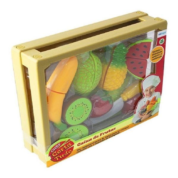 Imagem de Kit legumes, fruta e verduras para corte 9 peças bq-017 etitoys