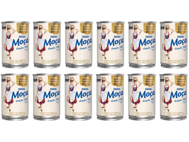 Kit Leite Condensado Nestlé Moça Original Lata - 395g 12 Unidades Kit Leite Condensado Nestlé Moça Original Lata - 395g 12 Unidades