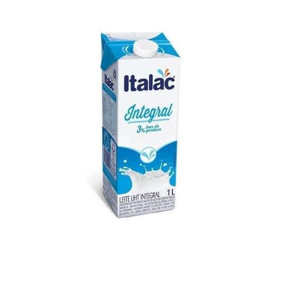 Kit Leite Longa Vida Integral Tampa Italac 1 Litro - 12 Un Imagem de Kit Leite Longa Vida Integral Tampa Italac 1 Litro - 12 Un