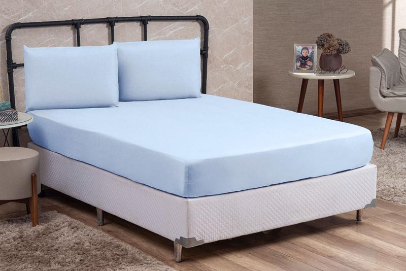Kit Lençol Queen Size 100% Algodão Percal 200 Fios 3 peças - MF ENXOVAIS Imagem de Kit Lençol Queen Size 100% Algodão Percal 200 Fios 3 peças