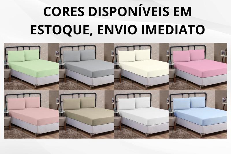 Kit Lençol Queen Size 100% Algodão Percal 200 Fios 3 peças - MF ENXOVAIS Imagem de Kit Lençol Queen Size 100% Algodão Percal 200 Fios 3 peças