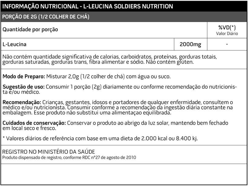 Imagem de Kit: Leucina 500g + Taurina 500g + Vitamina C Em Pó 500g - 100% Puro Importado - Soldiers Nutrition