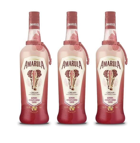 Imagem de Kit Licor Amarula Raspberry 750ml 3 unidades