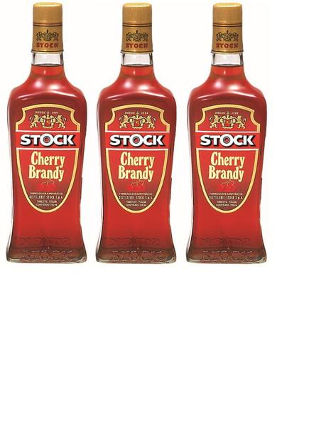 Imagem de Kit Licor Stock Cherry Brandy 720ml 3 unidades Sabor Cereja