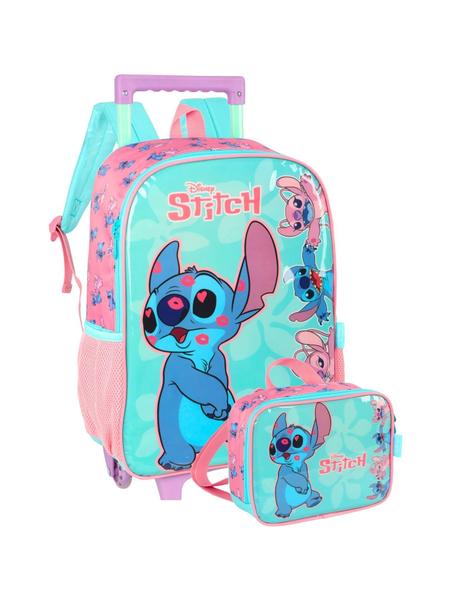 Imagem de Kit Lilo Stitch Mochila Costas Rodas Lancheira 1533