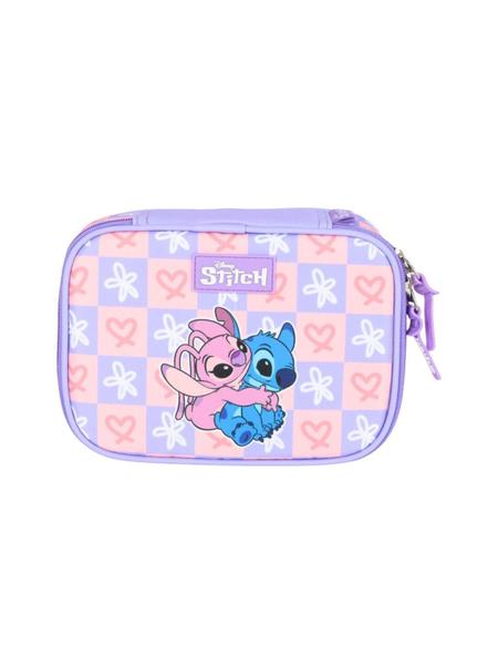 Imagem de Kit Lilo Stitch Mochila,Lancheira E Estojos - Lilás