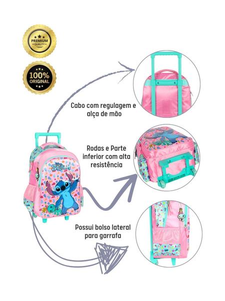 Imagem de Kit Lilo Stitch Mochila+Lancheira+Estojo Box+Garrafa 1551