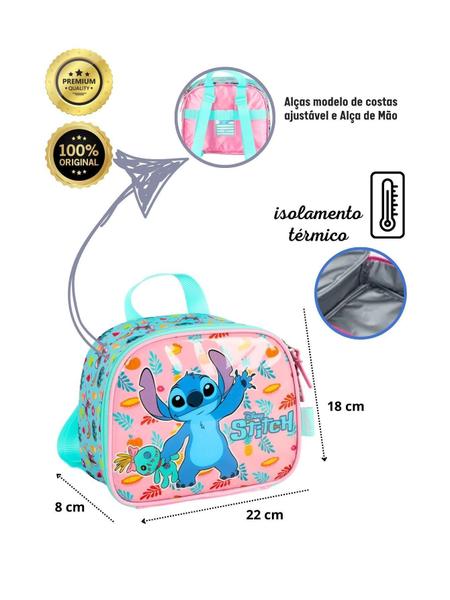 Imagem de Kit Lilo Stitch Mochila Lancheira Estojo Box Garrafa Pl 1552